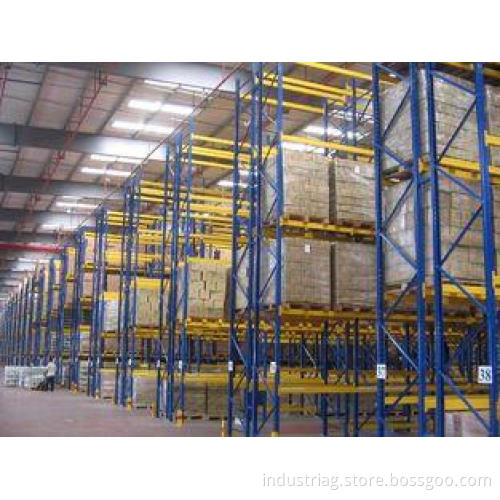 universal single access selective pallet rack with cold rol
